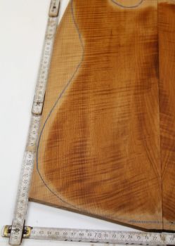 Top Sycamore / Europ. Maple, curly, "Caramel", 2-pcs. 8mm Unique Piece #005